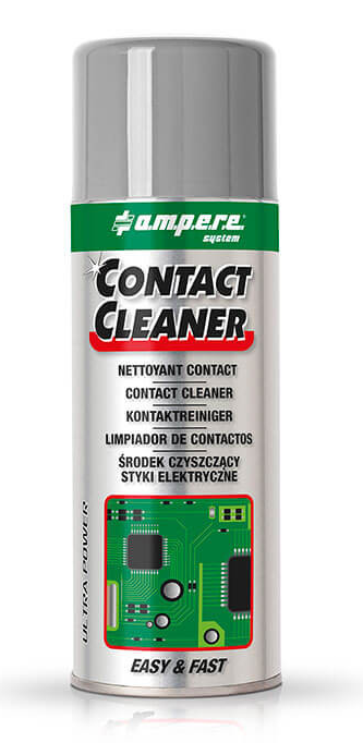 Nettoyant A.M.P.E.R.E CONTACT CLEANER pour un nettoyage et une désoxydation du matériel sans démontage.